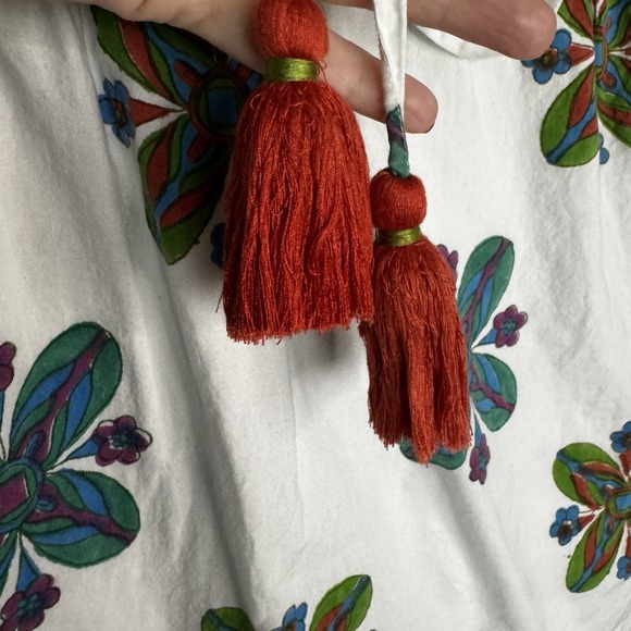 Victoria Dunn Middleton Top Shirt Blouse White Peasant Popover Size XS Piccolo - Picture 5 of 8